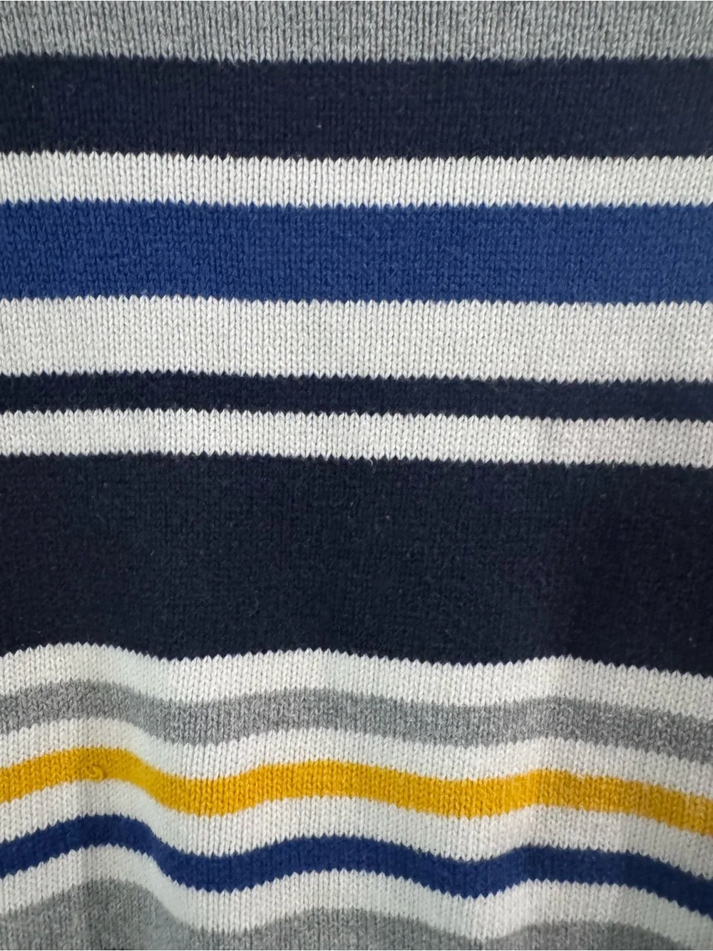 Gymboree Navy, White, Gray & Yellow Striped Knit Sweater